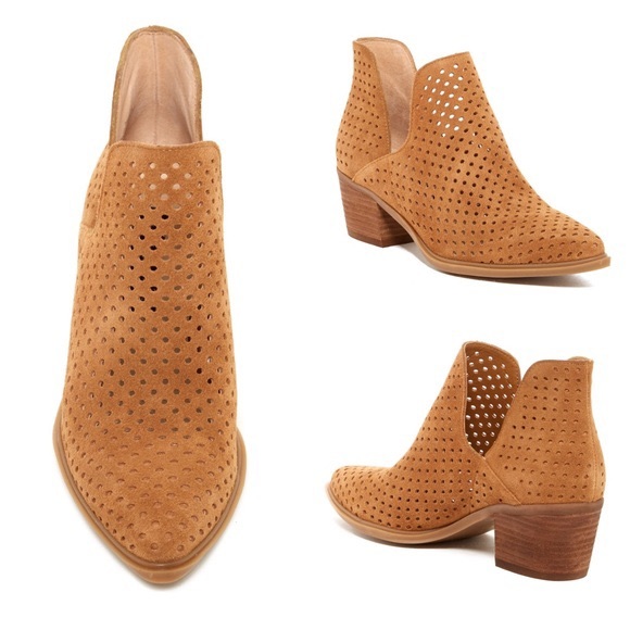 Steven By Steve Madden Shoes - Steven Danese Perforated Suede Ankle Boots Booties